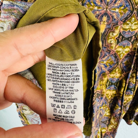 Free People Lovers Lane Pleated Mini Skirt Button Detail Sz 2 Side Zip - Picture 8 of 9